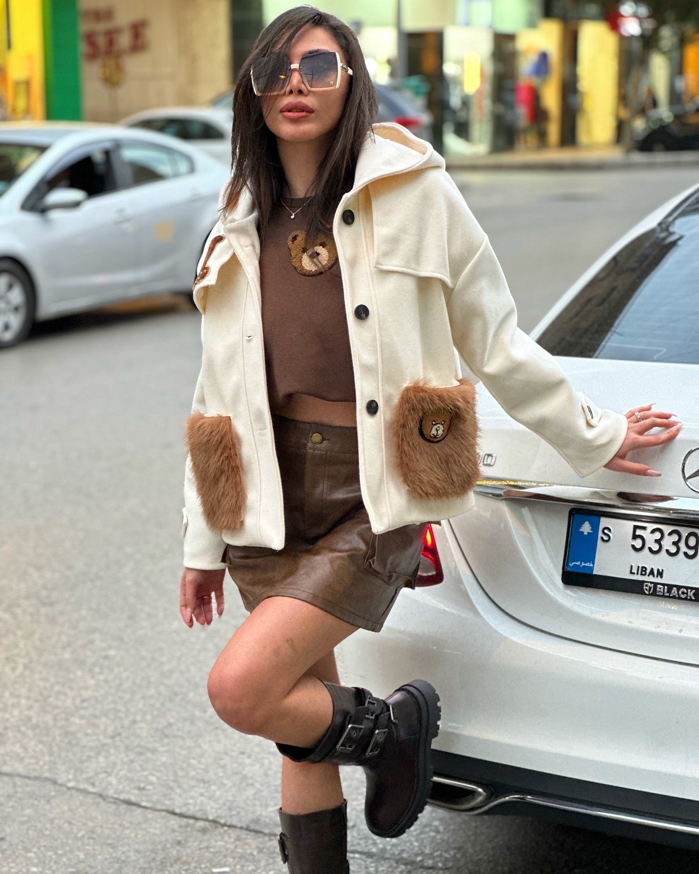 Fashionable teddy bear jacket