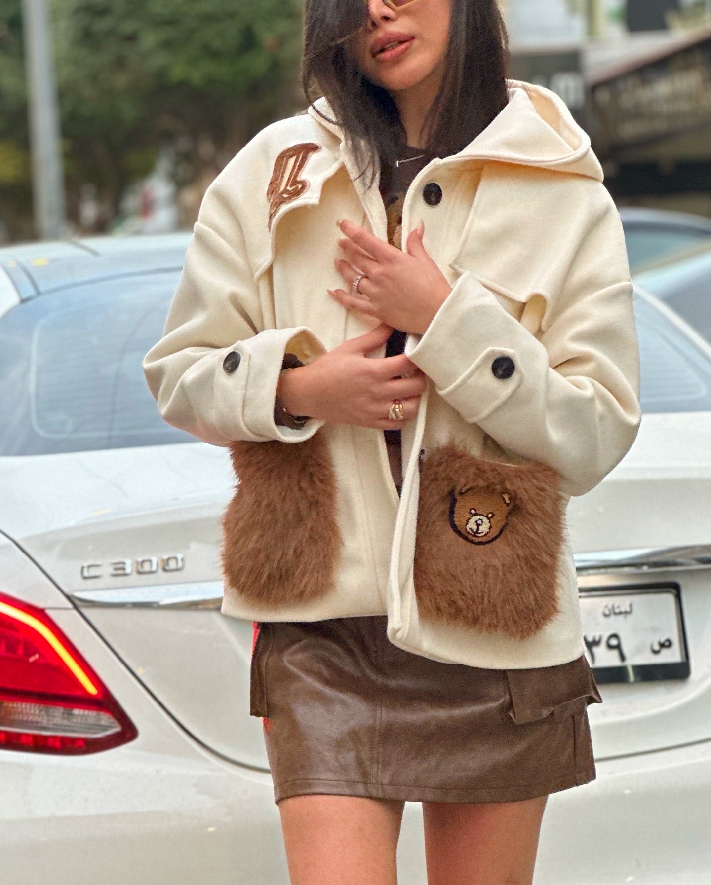 Fashionable teddy bear jacket