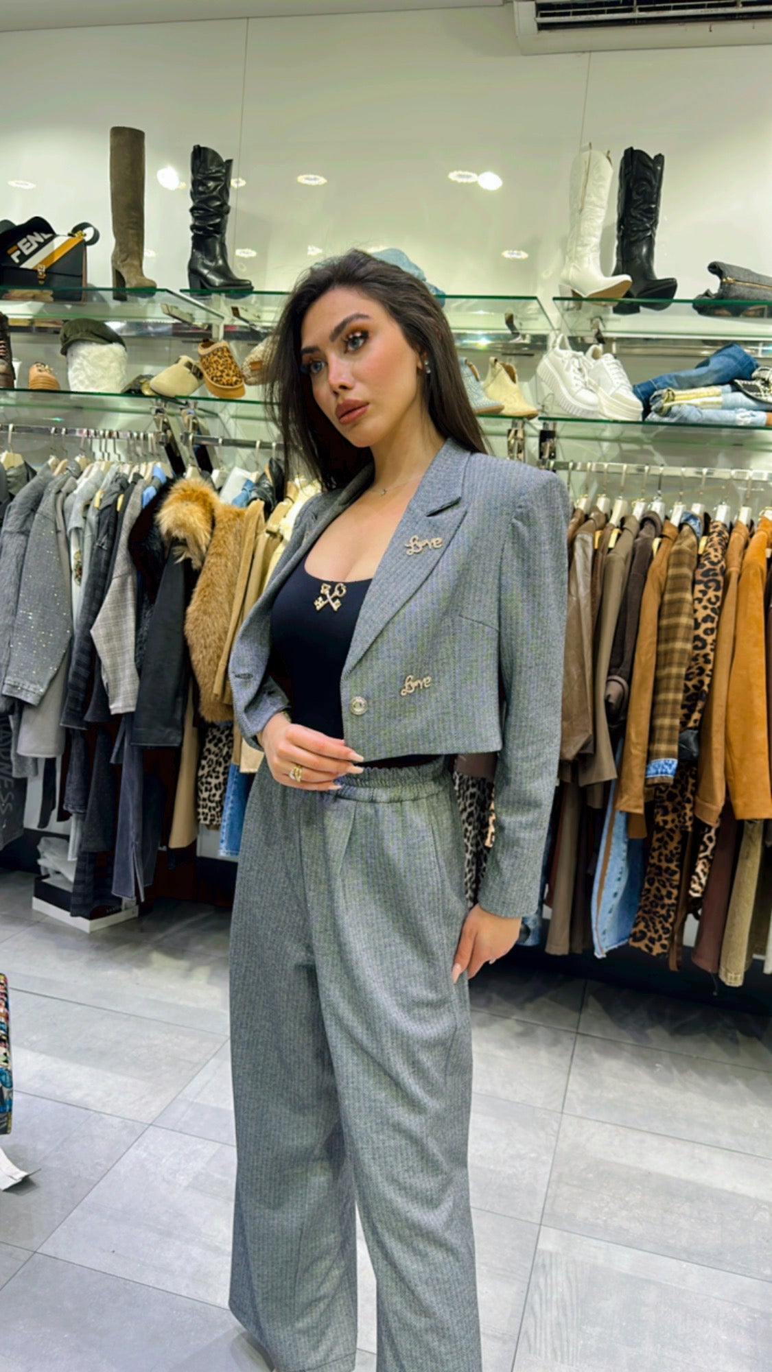 Set Crop Jacket and Pants