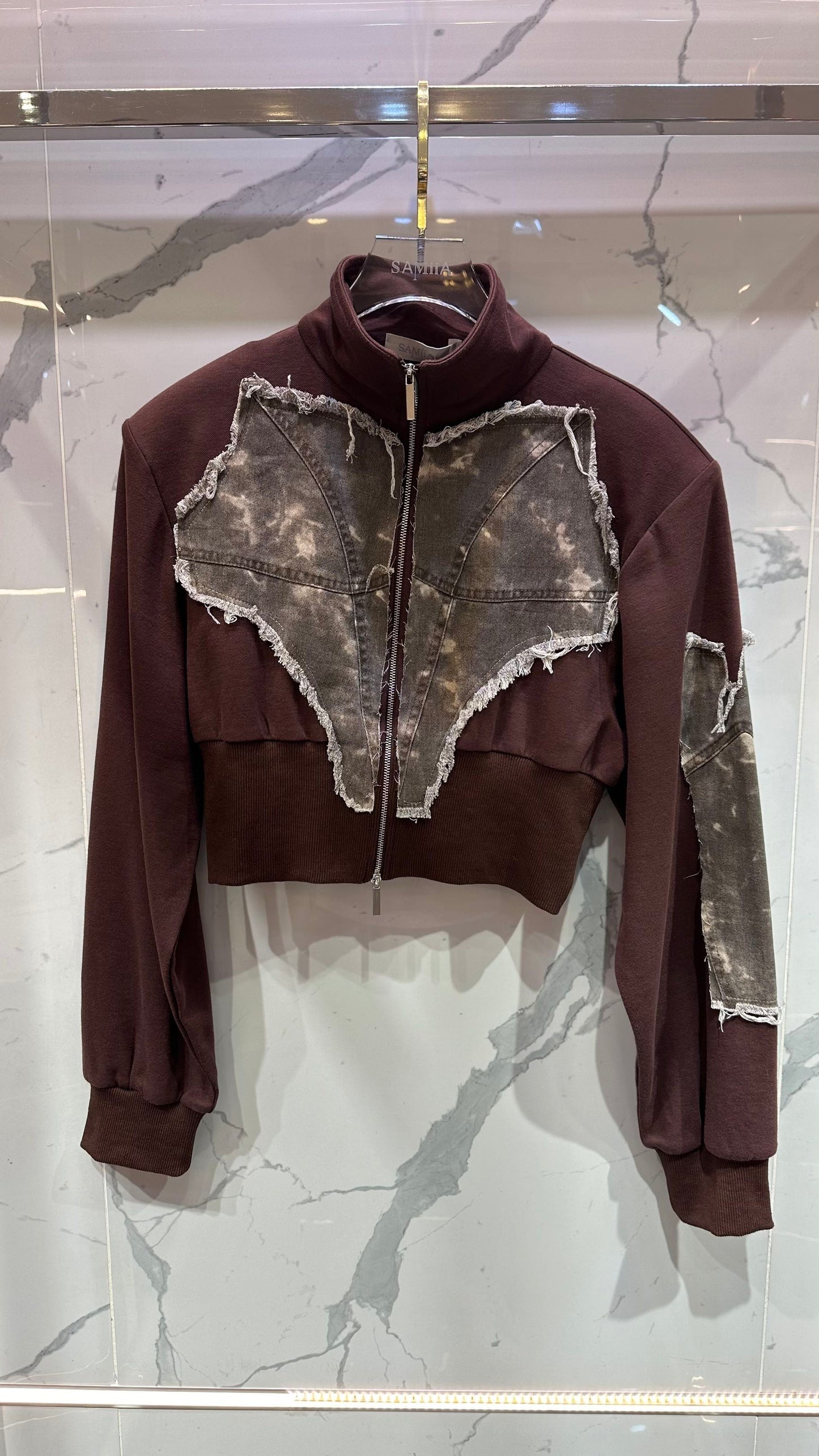 Zipper Jacket sweat - patchworked