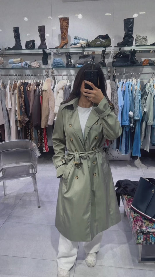 Olive trenchcoat